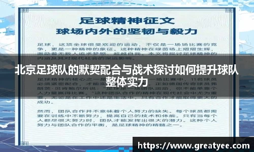 北京足球队的默契配合与战术探讨如何提升球队整体实力